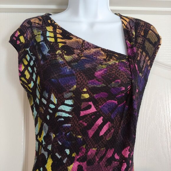 Desigual Collab W/Christian Lacroix Colorful Print Sleeveless Sheath Dress S - Picture 3 of 14